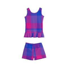 Bisexual Plaid Kids  Boyleg Swimsuit by NanaLeonti