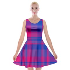 Bisexual Plaid Velvet Skater Dress by NanaLeonti