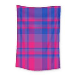 Bisexual Plaid Small Tapestry by NanaLeonti