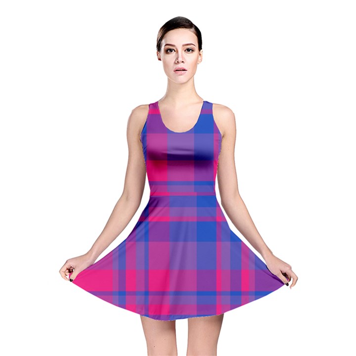 Bisexual plaid Reversible Skater Dress