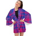 Bisexual plaid Long Sleeve Kimono View1