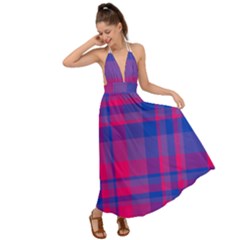 Bisexualplaid Backless Maxi Beach Dress by NanaLeonti