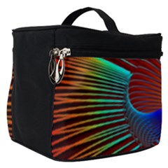 Lines Rays Background Light Rainbow Make Up Travel Bag (small) by Bajindul