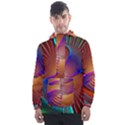 Lines Rays Background Light Rainbow Men s Front Pocket Pullover Windbreaker View1