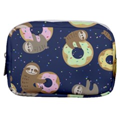 Cute Sloth With Sweet Doughnuts Make Up Pouch (small) by Sobalvarro