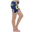 Cute Sloth With Sweet Doughnuts Lightweight Velour Yoga Shorts View3