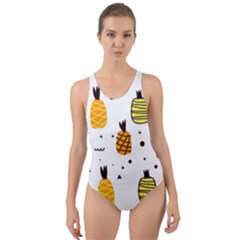 Pineapples Cut-out Back One Piece Swimsuit by Sobalvarro