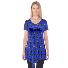 Daisy Royal Blue Short Sleeve Tunic  by snowwhitegirl