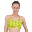 Carnation Pattern Yellow Basic Training Sports Bra View1