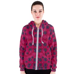 The Dark Moon Fell In Love With The Blood Moon Decorative Women s Zipper Hoodie by pepitasart