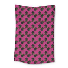 Black Rose Pink Small Tapestry by snowwhitegirl