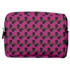 Black Rose Pink Make Up Pouch (medium) by snowwhitegirl