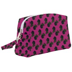 Black Rose Pink Wristlet Pouch Bag (large) by snowwhitegirl