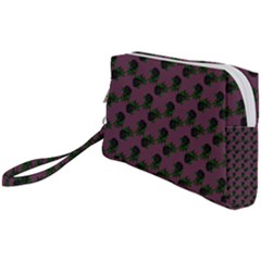 Black Rose Mauve Wristlet Pouch Bag (small) by snowwhitegirl