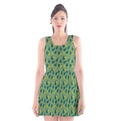 Avocado Scoop Neck Skater Dress Green by trulycreative