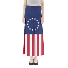 Betsy Ross Flag Usa America United States 1777 Thirteen Colonies Vertical Full Length Maxi Skirt by snek