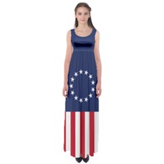 Betsy Ross Flag Usa America United States 1777 Thirteen Colonies Vertical Empire Waist Maxi Dress by snek