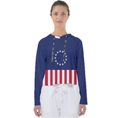 Betsy Ross Flag Usa America United States 1777 Thirteen Colonies Vertical Women s Slouchy Sweat by snek