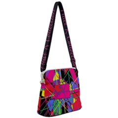 Club Fitstyle Fitness By Traci K Zipper Messenger Bag by tracikcollection