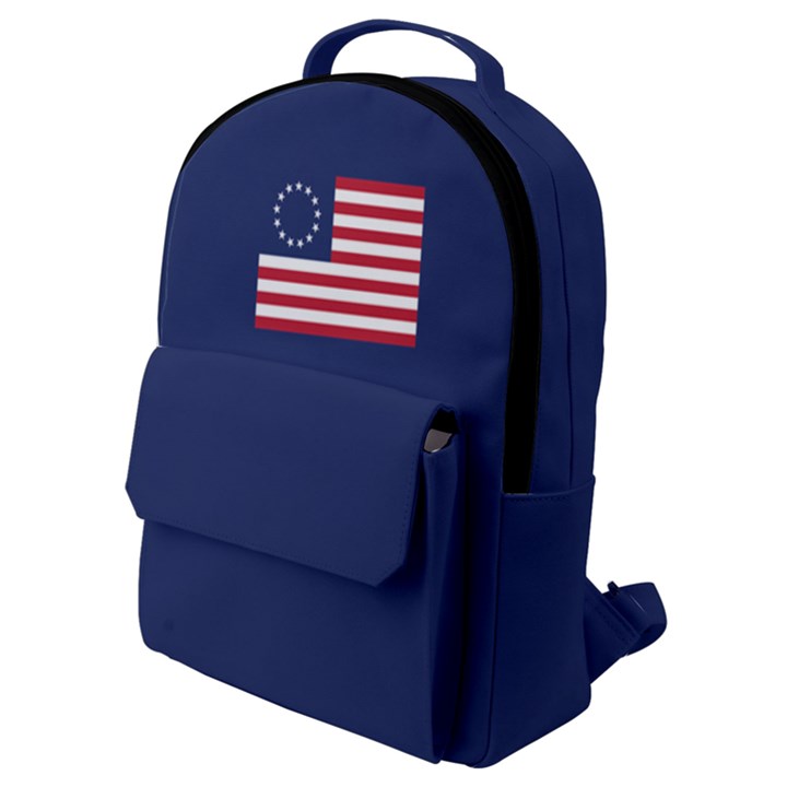 Betsy Ross flag USA America United States 1777 Thirteen Colonies MAGA  Flap Pocket Backpack (Small)