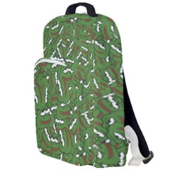 Pepe The Frog Face Pattern Green Kekistan Meme Double Compartment Backpack by snek