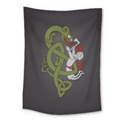 Pepe The Frog Rare Celtic Viking Norse Dragon Pattern Deus Vult Medieval Wojak Crusader Medium Tapestry by snek