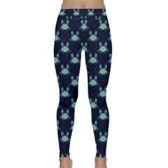 Cute Cartoon Crab Dark Blue Classic Yoga Leggings by trulycreative