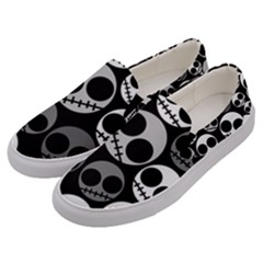 Emo Skellington Skulls Men s Canvas Slip Ons by trulycreative