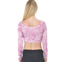 coffee pink Long Sleeve Crop Top View2