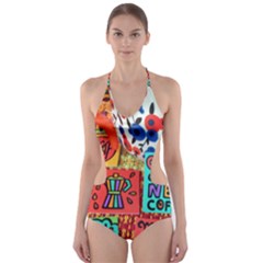 Need Coffee Cut-out One Piece Swimsuit by Amoreluxe