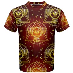 Ancient Pyramid Triangle Eye Men s Cotton Tee by trulycreative