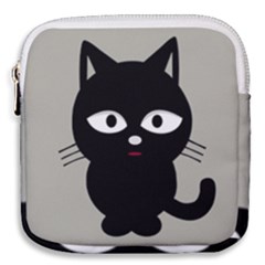 Cat Pet Cute Black Animal Mini Square Pouch by HermanTelo