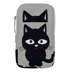 Cat Pet Cute Black Animal Waist Pouch (small) by HermanTelo