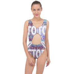 Human Trafficking In Blue Classic Logo Final Center Cut Out Swimsuit by gottostop