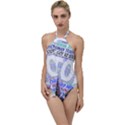 Human Trafficking In Blue Classic Logo Final Go with the Flow One Piece Swimsuit View1