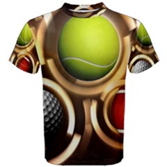 Sport Ball Tennis Golf Football Men s Cotton Tee by HermanTelo