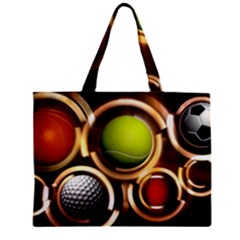 Sport Ball Tennis Golf Football Zipper Mini Tote Bag by HermanTelo