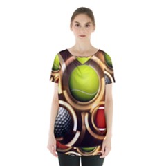 Sport Ball Tennis Golf Football Skirt Hem Sports Top by HermanTelo