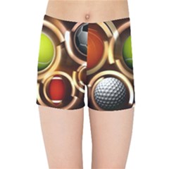 Sport Ball Tennis Golf Football Kids  Sports Shorts by HermanTelo