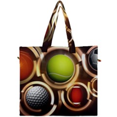 Sport Ball Tennis Golf Football Canvas Travel Bag by HermanTelo