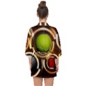 Sport Ball Tennis Golf Football Half Sleeve Chiffon Kimono View2