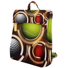 Sport Ball Tennis Golf Football Flap Top Backpack by HermanTelo