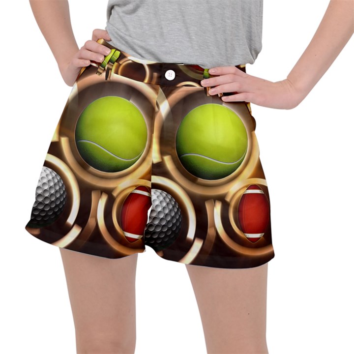 Sport Ball Tennis Golf Football Ripstop Shorts