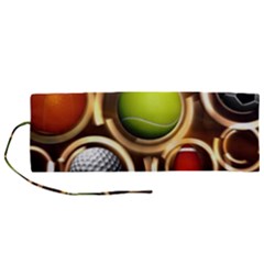 Sport Ball Tennis Golf Football Roll Up Canvas Pencil Holder (m) by HermanTelo