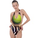 Sport Ball Tennis Golf Football Backless Halter One Piece Swimsuit View1