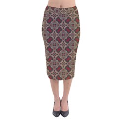 Well-deserved02-24x36-150 Velvet Midi Pencil Skirt by fracture