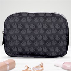 Pattern Texture Feet Dog Grey Make Up Pouch (small) by HermanTelo