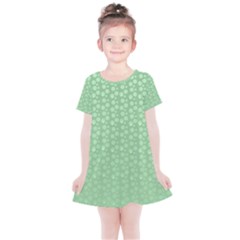 Background Polka Green Kids  Simple Cotton Dress by HermanTelo