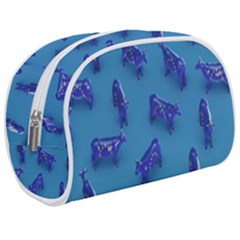 Cow Illustration Blue Makeup Case (medium) by HermanTelo