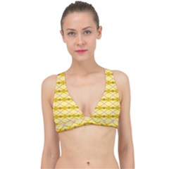 Pattern Pink Yellow Classic Banded Bikini Top by HermanTelo